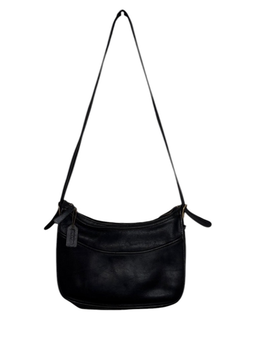 Vintage Coach Black Leather Classic Hobo Bag Made in USA BLEMISH